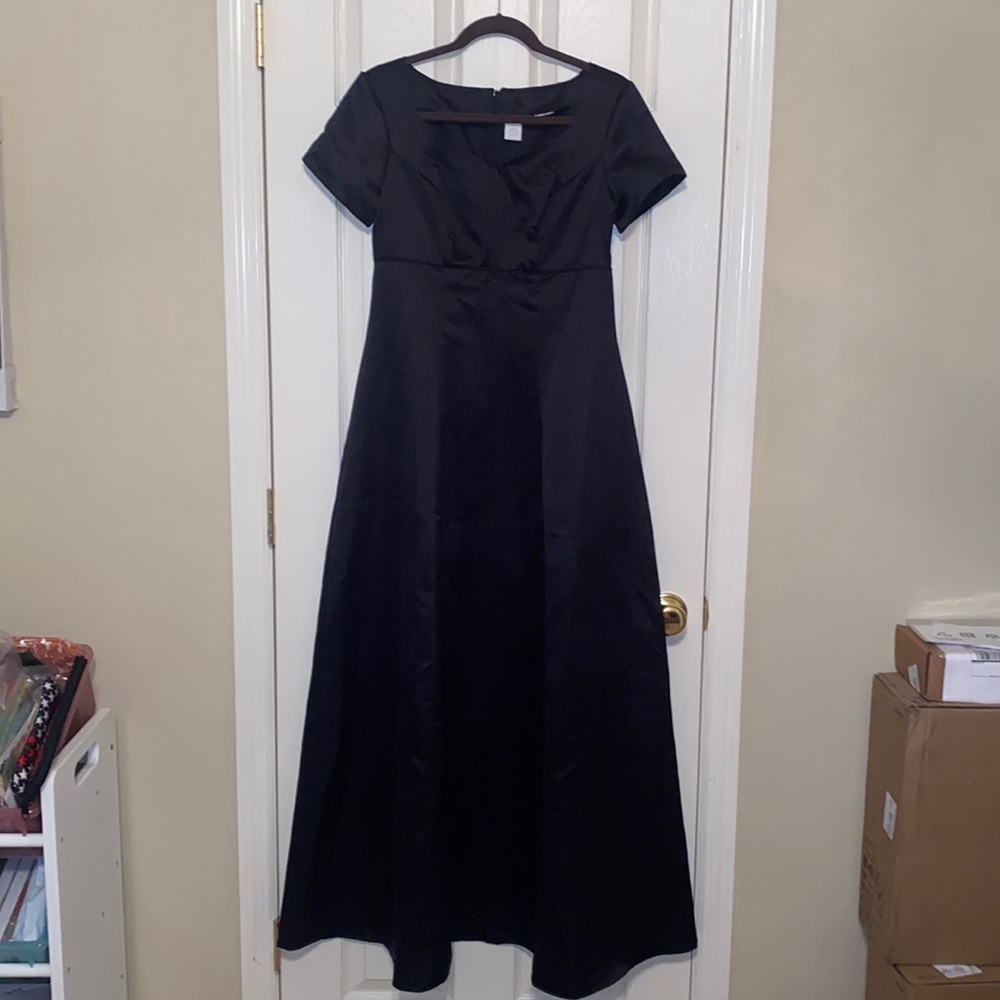 Vintage empire waist satin gown